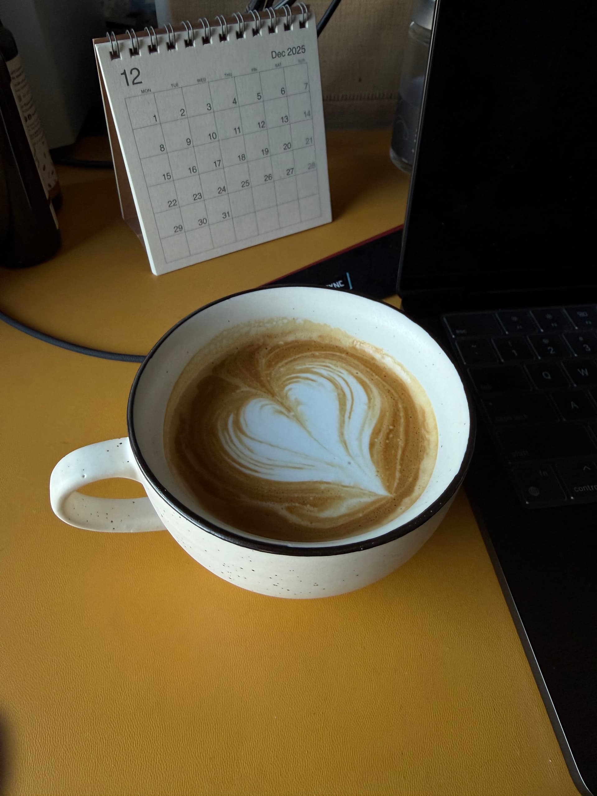 Latte art from December 23, 2025