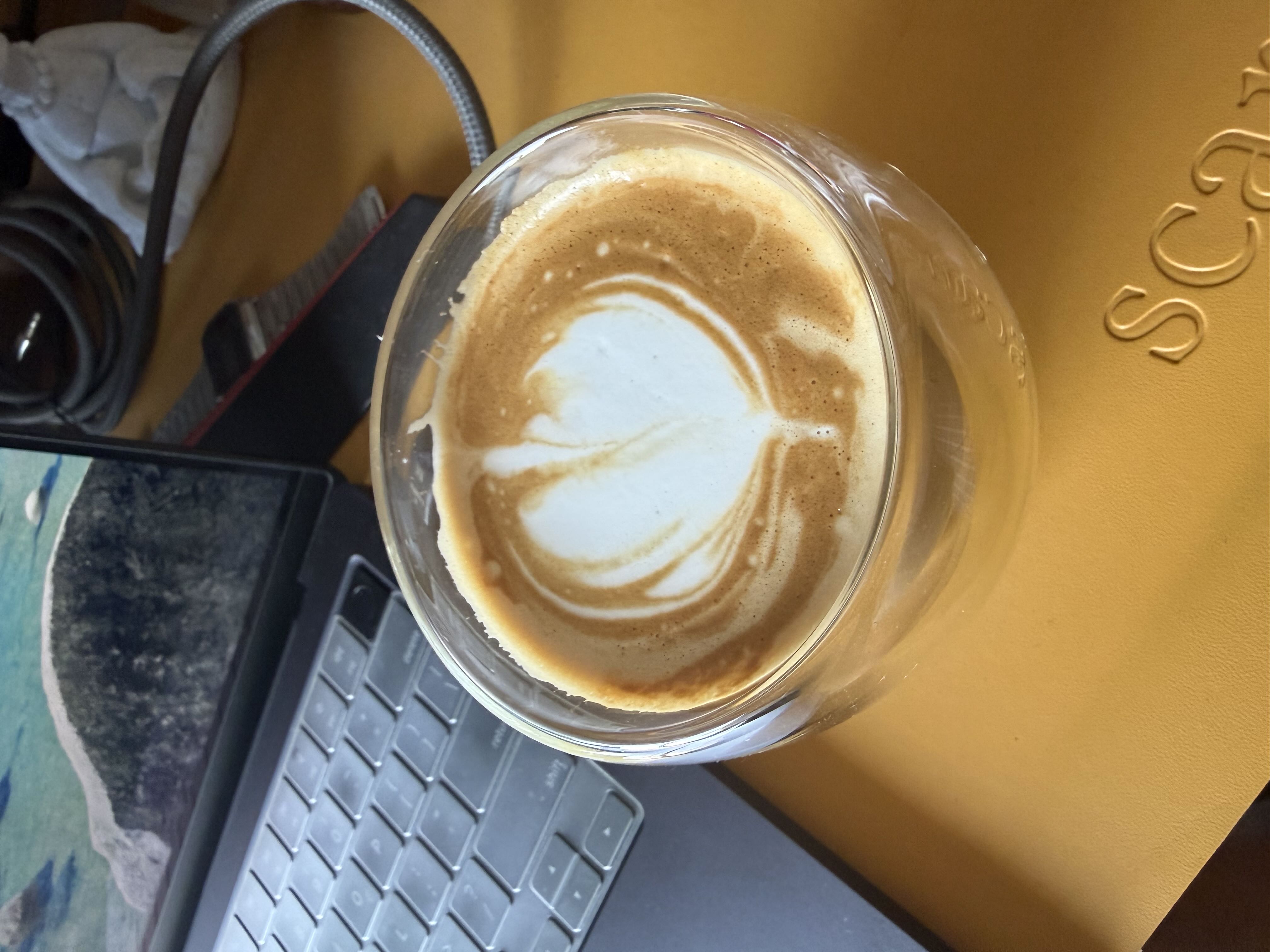 Latte art from December 5, 2025