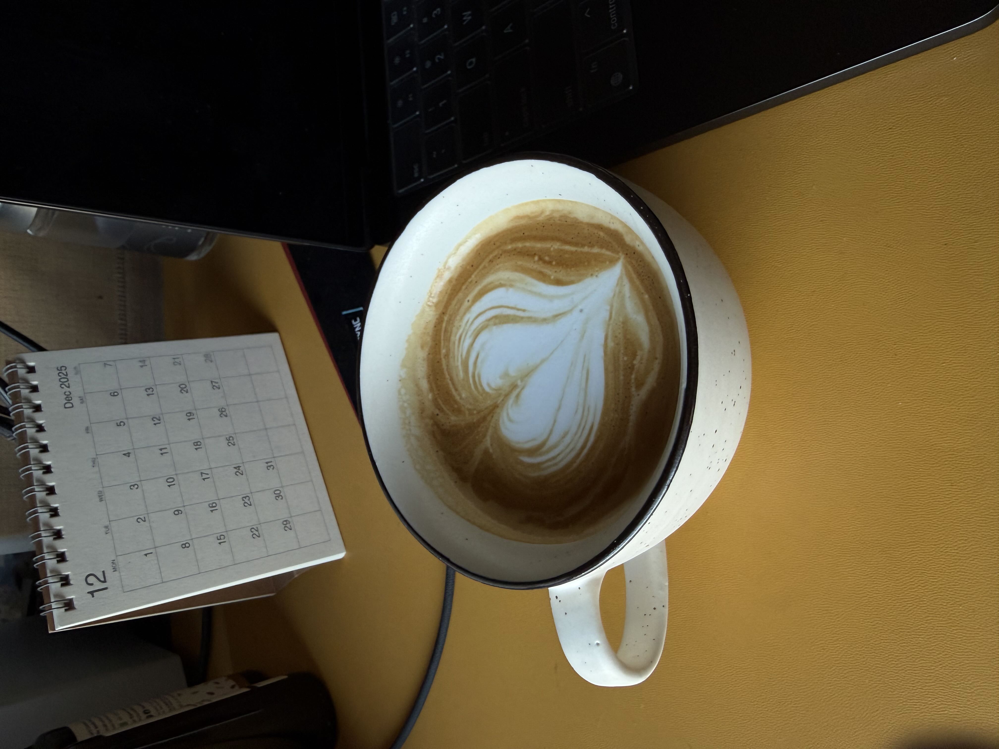 Latte art from December 23, 2025
