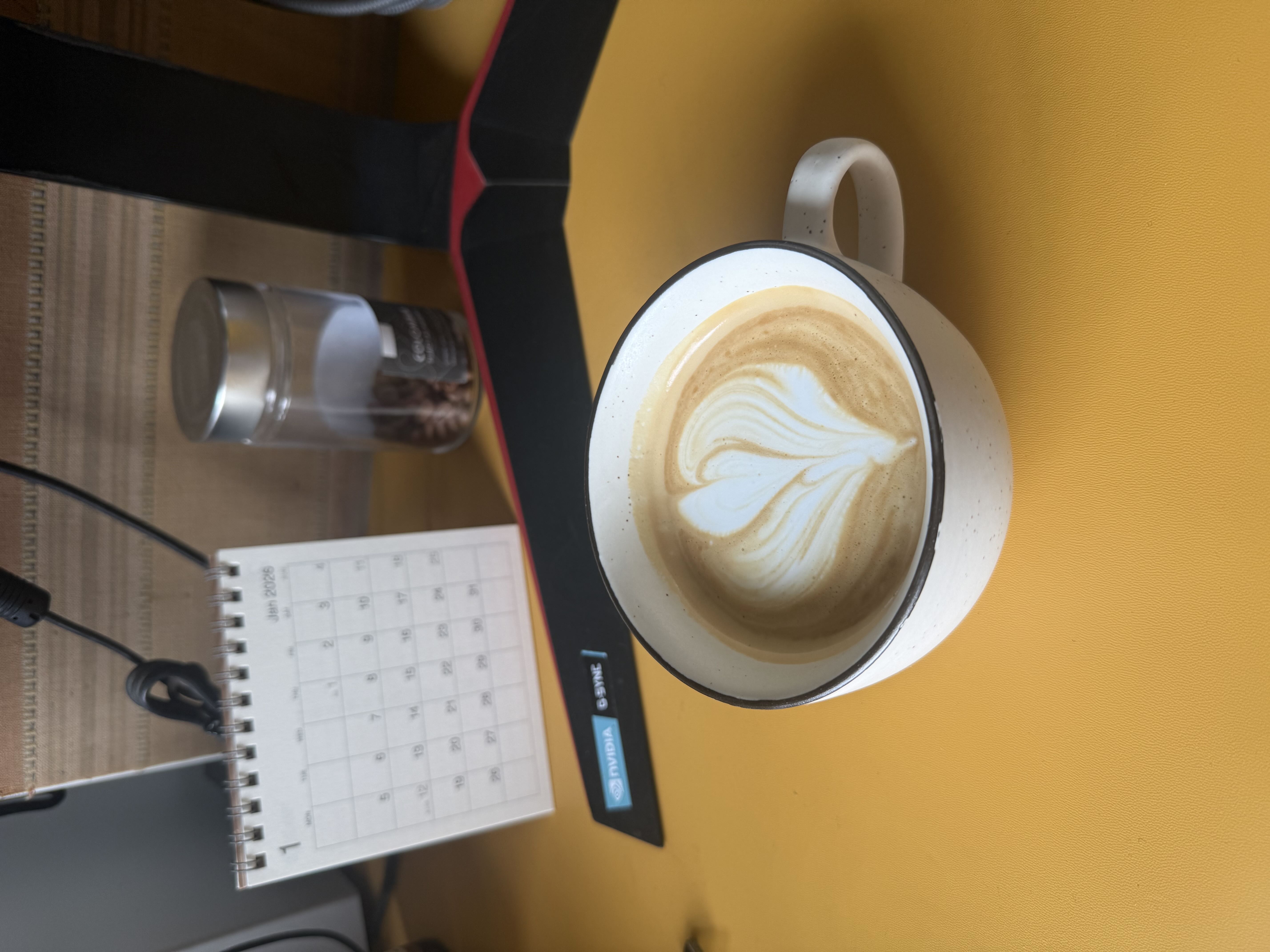 Latte art from January 4, 2026